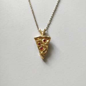 Pizza slice necklace